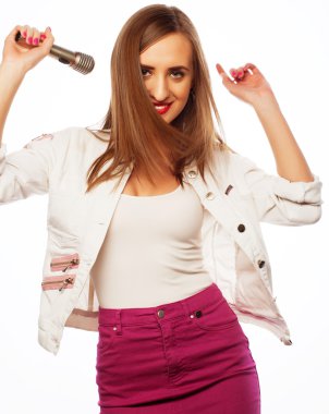 Seksi şarkıcı kız