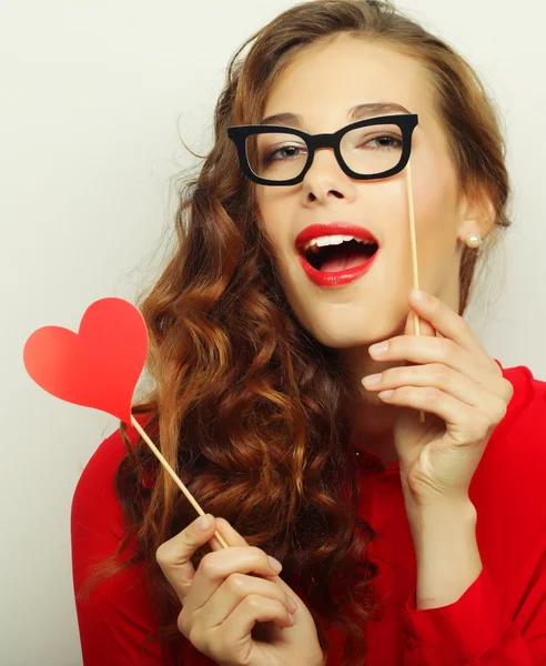 Jeune femme ludique prête pour la fête — Photo