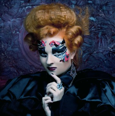 Gotik cadı. Karanlık kadın..