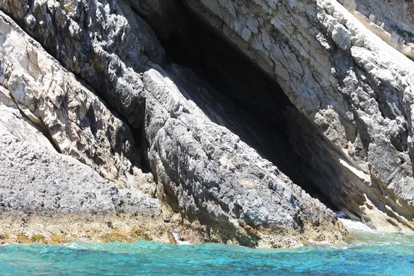 Blå grottor på ön Zakynthos, Grekland — Stockfoto