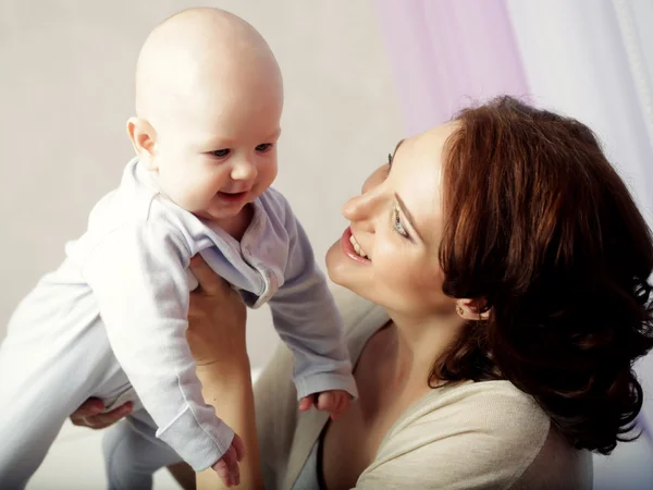 Happy mother and baby Royalty Free Stock Images