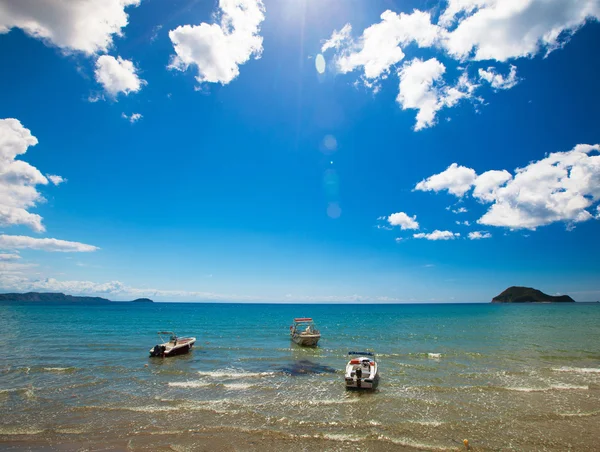 Barcos de pesca no mar Jónico — Fotografia de Stock