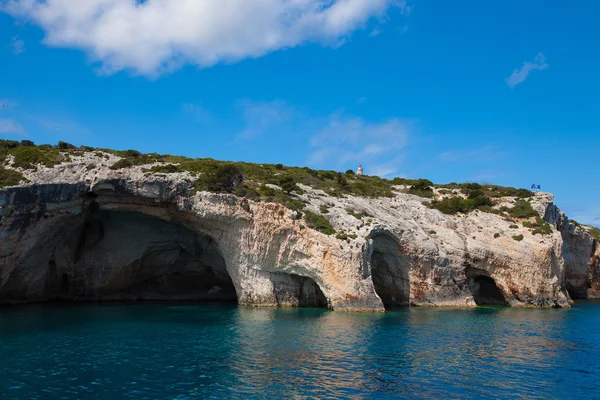 Zakynthos adasındaki mavi mağaralar — Stok fotoğraf