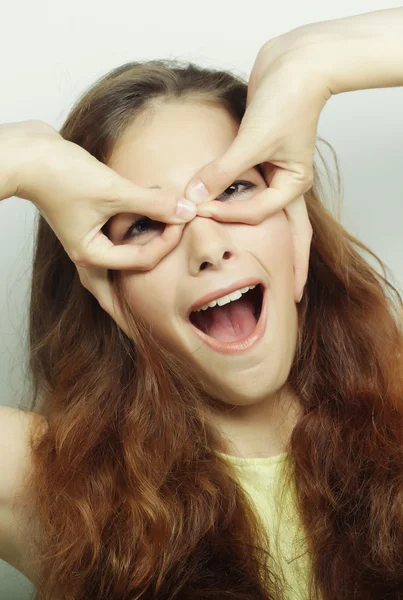 Bela jovem surpreso mulher. — Fotografia de Stock