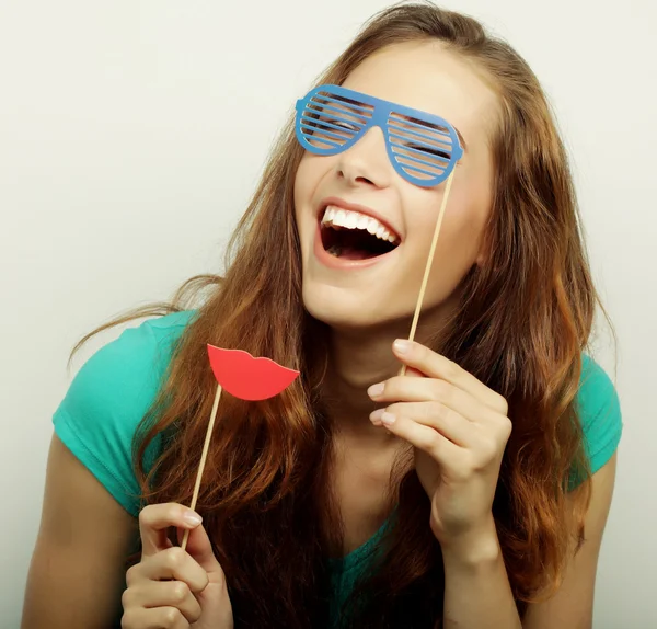 Juguetona joven mujer listo para la fiesta — Foto de Stock