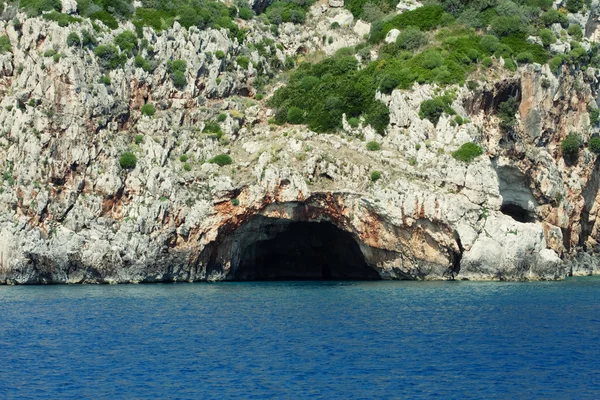 Blå grottor på ön Zakynthos - Grekland — Stockfoto