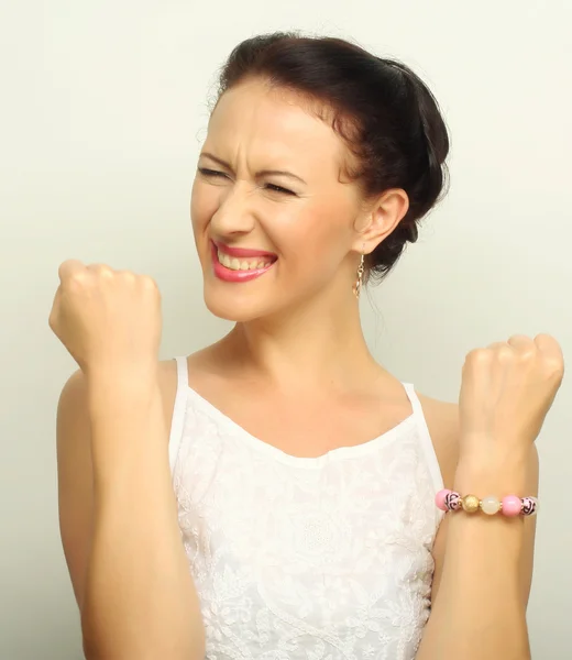 Portrait young successful happy woman — Stock Photo, Image