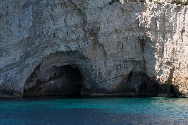 Blå grottor på ön Zakynthos — Stockfoto