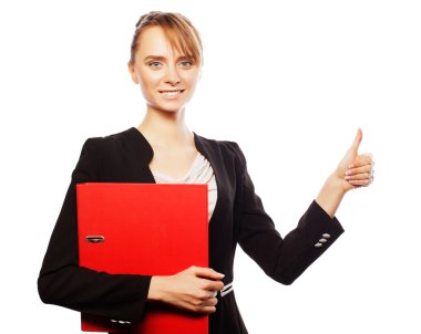 mutlu gülümseyen iş kadını