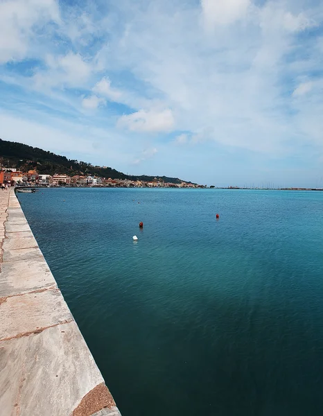 A part of the port and of the city of Zakinthos — Stock Photo, Image