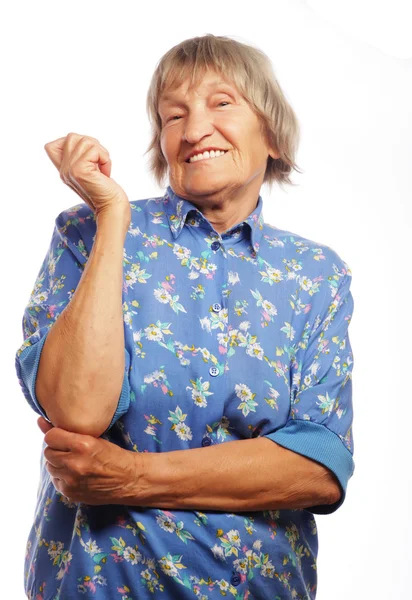 Mulher idosa feliz — Fotografia de Stock