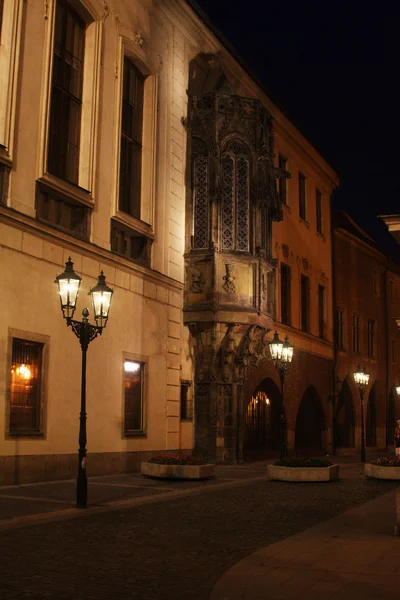 Ayuntamiento de Praga por la noche — Foto de Stock
