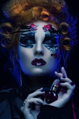 Gotik cadı. Karanlık kadın..