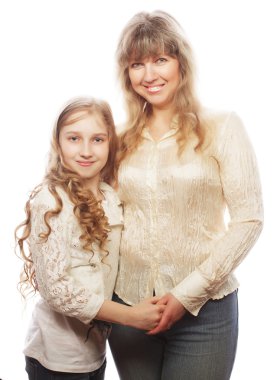 Anne ve kızı, mutlu bir aile