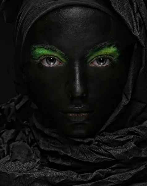 Model z black face. — Zdjęcie stockowe