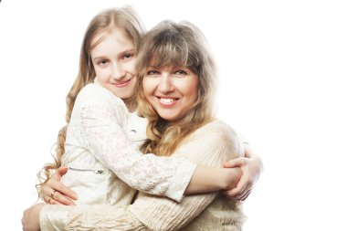 Anne ve kızı, mutlu bir aile