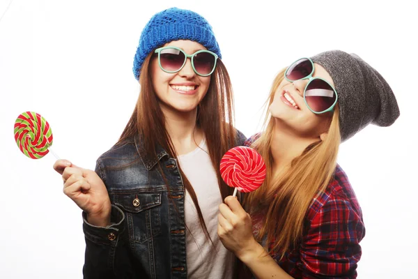 Two cheerful best friends — Stock Photo, Image