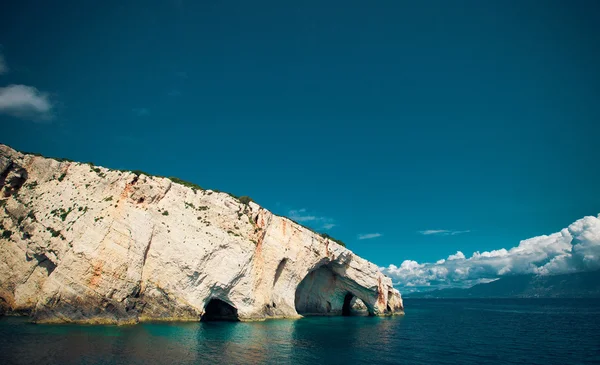 Blå grottor på ön Zakynthos — Stockfoto