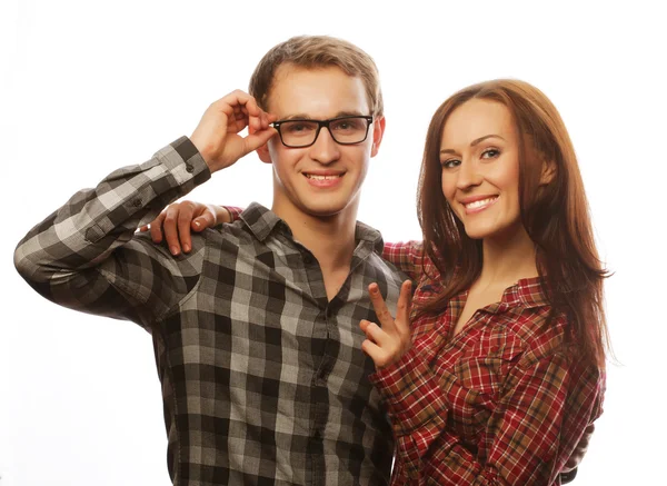 Encantadora pareja feliz abrazo — Foto de Stock