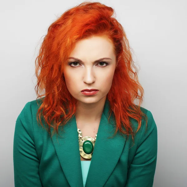 Thinking woman pondering over something — Stock Photo, Image