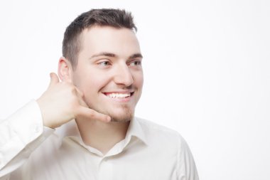 adam el cep telefonu yüzüne yakın