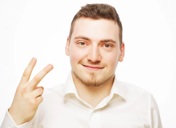 Young business man wearing white shirt — Stock Photo, Image