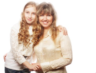 Anne ve kızı, mutlu bir aile