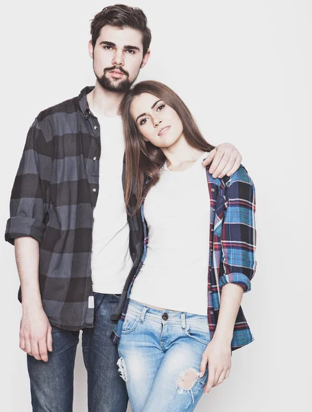 Casal de Hipster. — Fotografia de Stock