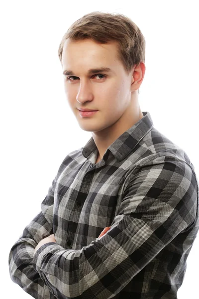 Handsome young man in casual shirt — Stock Photo, Image