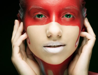  yaratıcı yüz-resim kadınla 