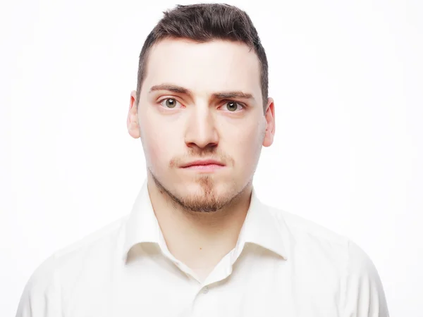 Young business man wearing white shirt — Stock Photo, Image