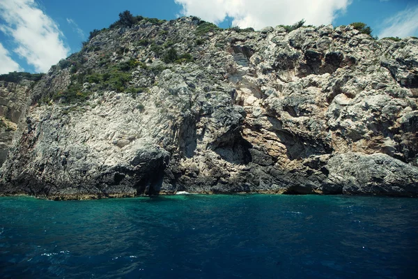 Blå grottor på ön Zakynthos — Stockfoto