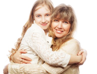 Anne ve kızı, mutlu bir aile