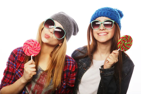 Two cheerful best friends — Stock Photo, Image