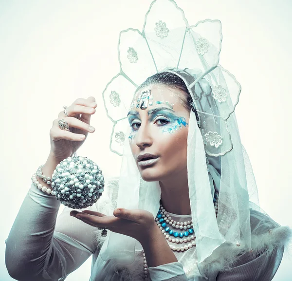 Snow Queen на белом фоне — стоковое фото