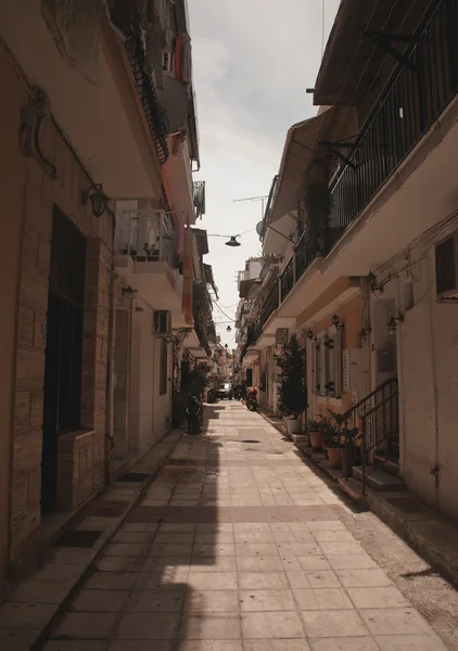 Een typisch straat in Zante stad op het Griekse eiland Zakynthos — Stockfoto