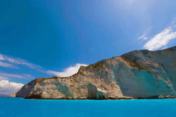 Spiaggia di Navagio sull'isola di Zante, Grecia — Foto Stock