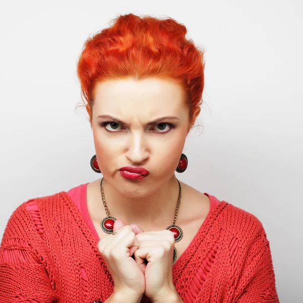 Beautiful angry woman — Stock Photo, Image