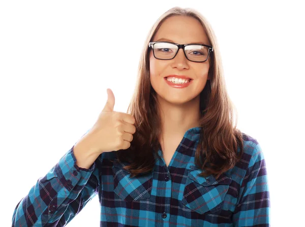 Schöne junge Frau überrascht. — Stockfoto