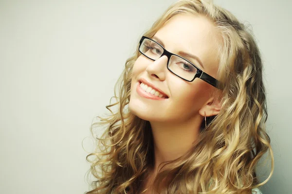 Blond woman with glasses — Stock Photo, Image