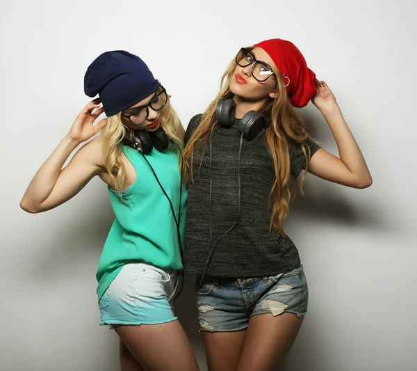 Két legjobb barát hipster lányok — Stock Fotó