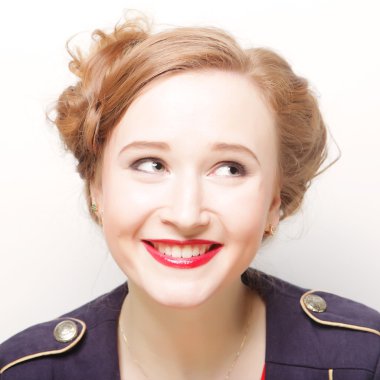 güzel genç kadın düşünme