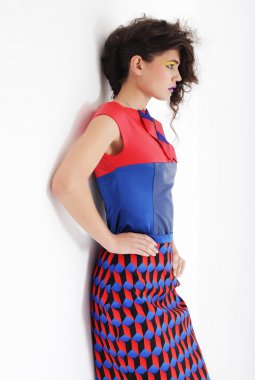 Moda model parlak elbise