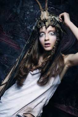 Parlak makyaj moda kadın