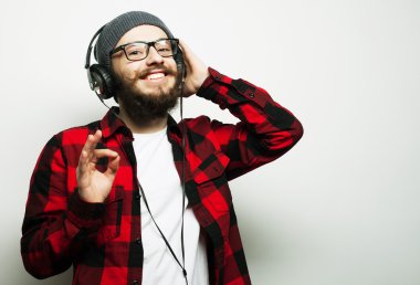 müzik genç sakallı adam