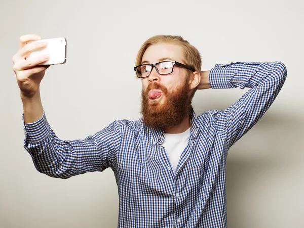 Una selfie graciosa. Feliz día. . — Foto de Stock