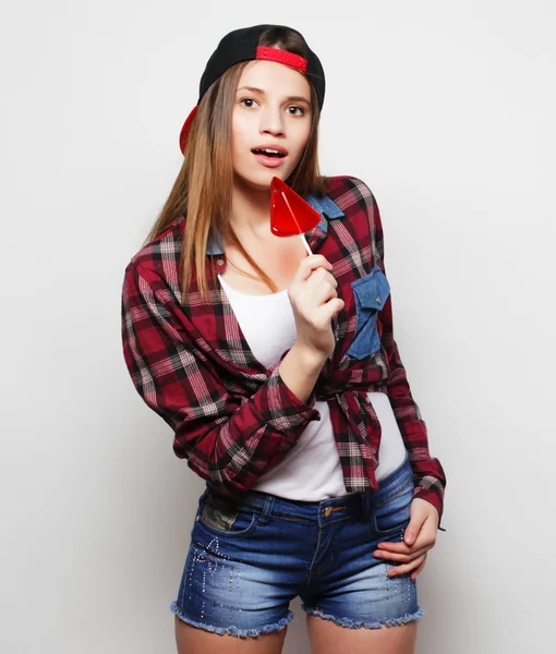 Unga hipster flicka — Stockfoto