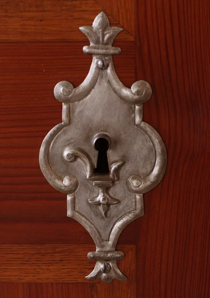 Vintage silver door — Stock Photo, Image