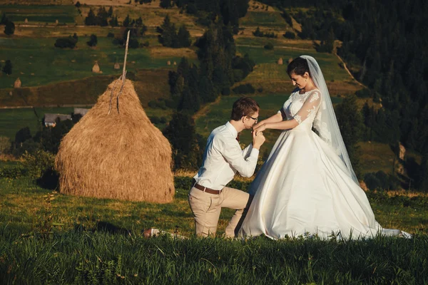 Casamento bonito nas montanhas , — Fotografia de Stock