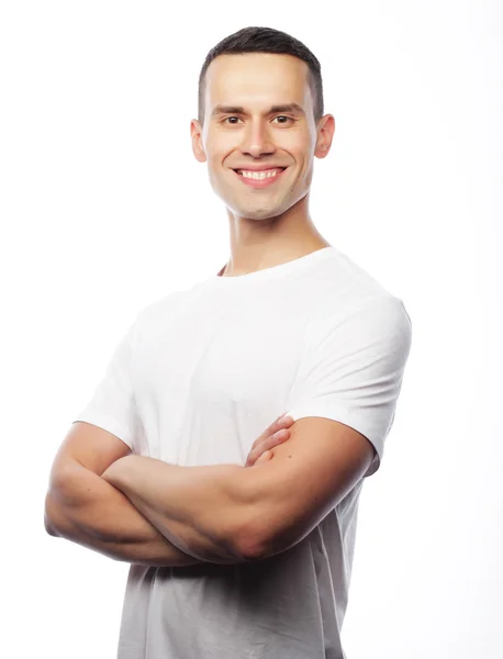 Cheerful young man in smart casual wear — Stock Photo, Image